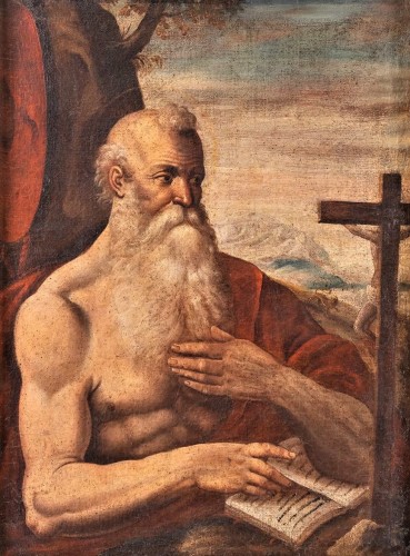 Saint Jerome, Venetian school of the 16th century - Paintings & Drawings Style Renaissance
